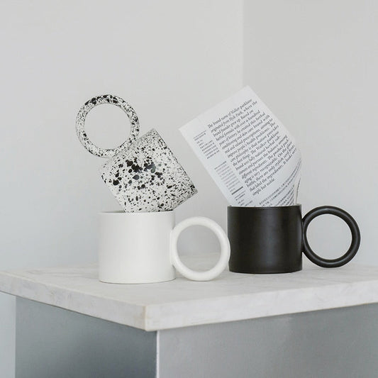 Porseleinen Mok - Luminoir - Grote Handgreep - Elegant Ontwerp     4o mini