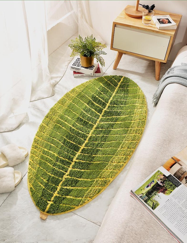 Badmat - LeafLux - Tropisch Design - Antislip Zacht