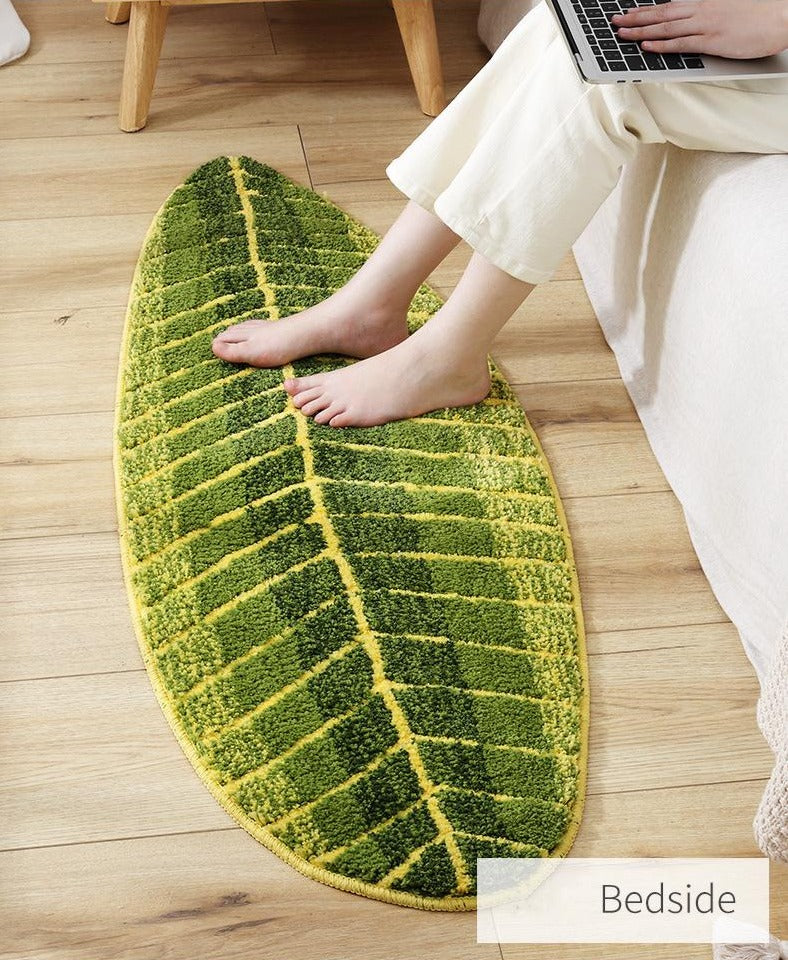 Badmat - LeafLux - Tropisch Design - Antislip Zacht