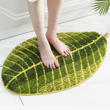 Badmat - LeafLux - Tropisch Design - Antislip Zacht
