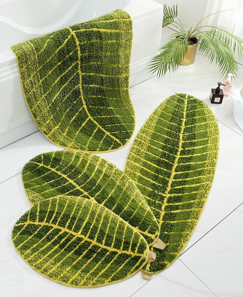 Badmat - LeafLux - Tropisch Design - Antislip Zacht