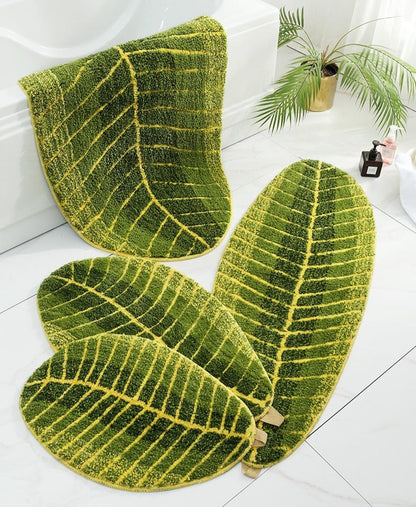 Badmat - LeafLux - Tropisch Design - Antislip Zacht