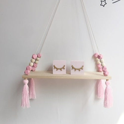 Wandplank - CharmWood - Decoratieve Kralen - Stijlvolle Opbergruimte