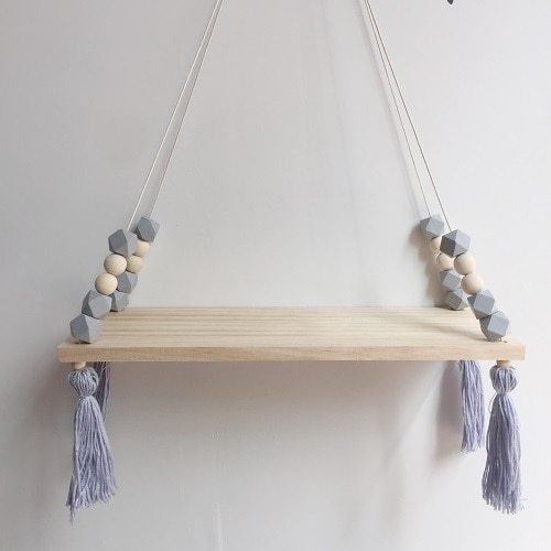 Wandplank - CharmWood - Decoratieve Kralen - Stijlvolle Opbergruimte