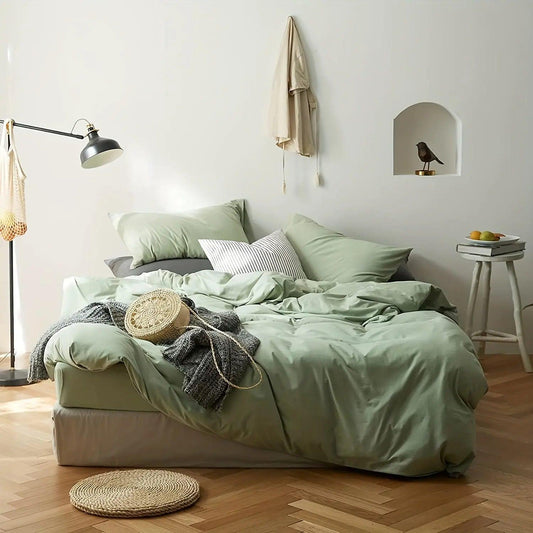 Dekbedovertrekset - DreamSoft - Lichtgroen - Minimalistisch Design