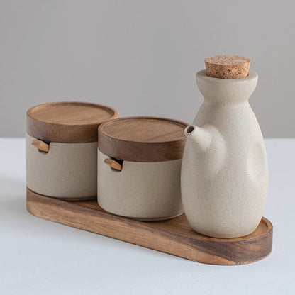 Specerijenpot Set - PureEssence - Rustieke Design - Keukenopslag