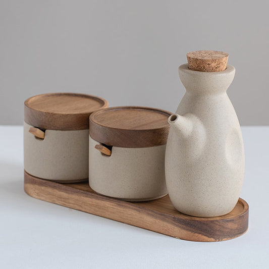Specerijenpot Set - PureEssence - Rustieke Design - Keukenopslag