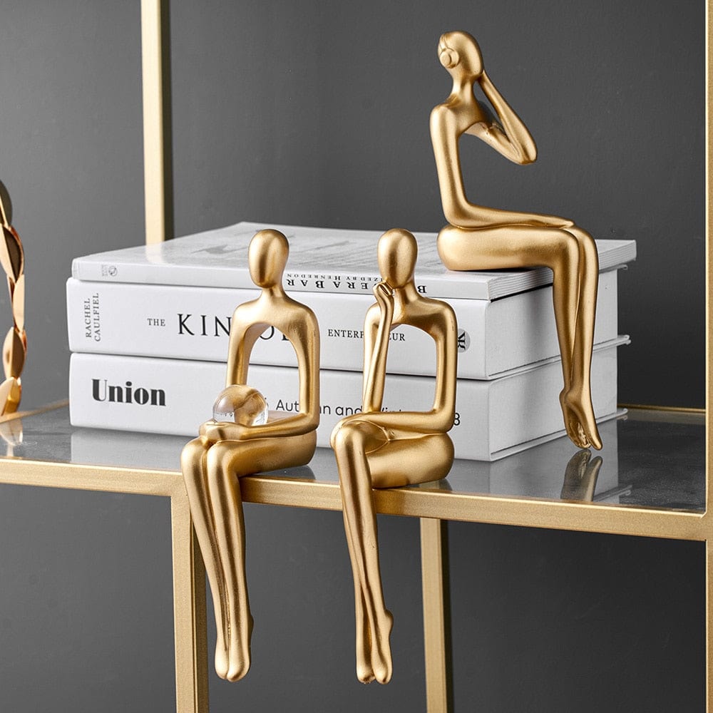 Boekenplank Beeldjes - Luxura - Abstract Design - Luxe Decor