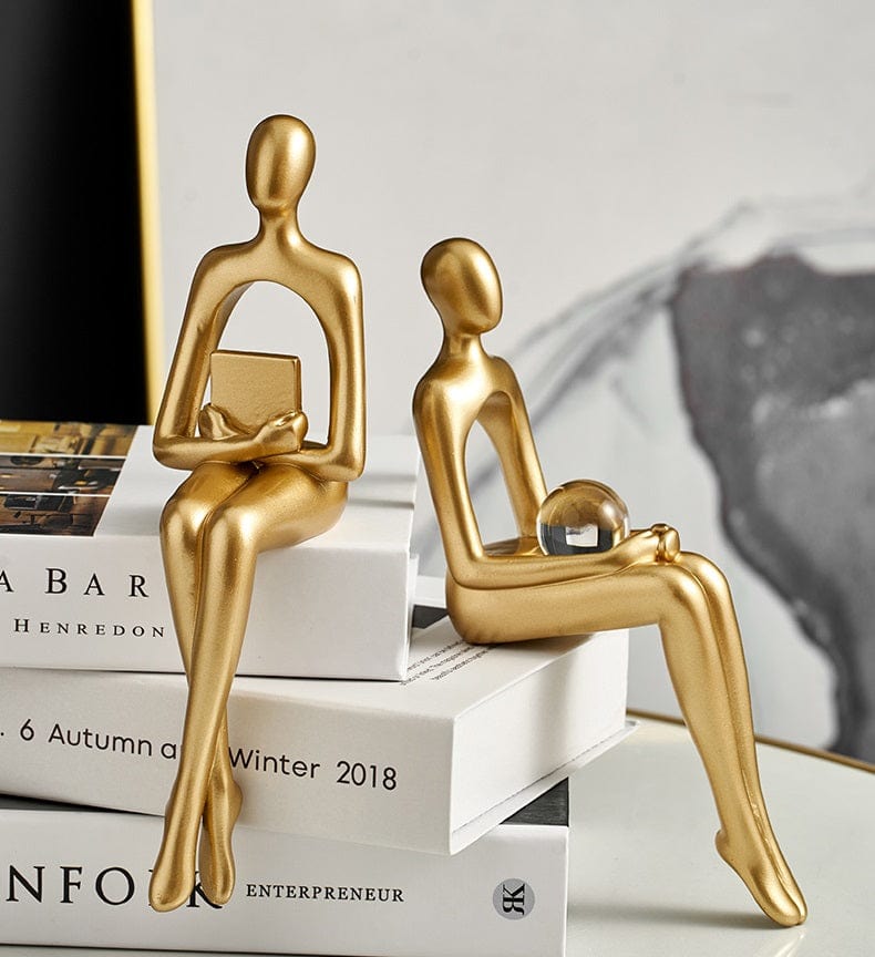 Boekenplank Beeldjes - Luxura - Abstract Design - Luxe Decor