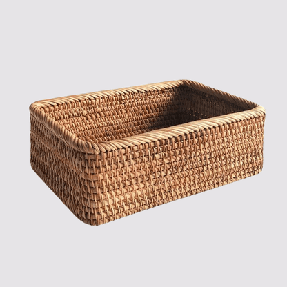 Opbergmand - WickerMax - Handgeweven Riet - Multifunctionele Organizer